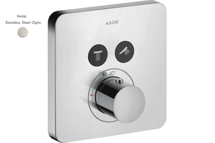 Термостат для 2-х споживачів Axor ShowerSelect прихований монтаж Stainless Steel Optic 36707800
