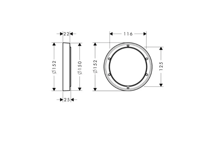 Подовжувач круглий для ShowerSelect Brushed Black Chrome (13597340) image 2