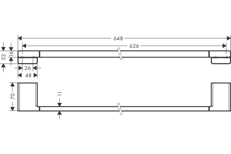 AddStoris Рушникотримач 62.6/64.8 см Matt White (41747700) image 2