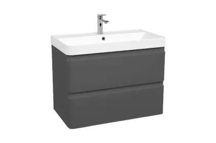 Тумба АКЦЕНТ ЛЮКС 75 см з умивальником Deep (консольна) GRAPHIT-MATT 006 R7024 