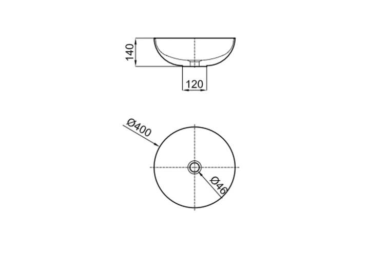 SLENDER Умивальник на стільницю 40 см, без переливу, білий мат (100255721) зображення 6