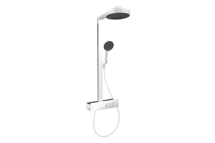 Душова система Rainfinity Showerpipe 360 1jet з термостатом ShowerTablet 350, Matt White (26853700)