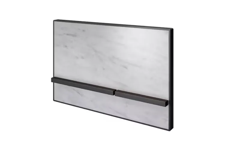 Smart-line, Кнопка змиву подвійна, з керамічною вставкою, matt black_carrara marble (100360470) image 1