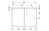 Дзеркальна шафа OPTION 90 см з підсвіткою і двома дверима (500.583.00.1) image 7