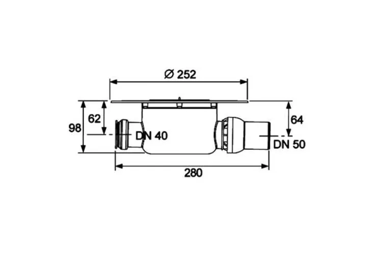 Корпус трапа TECEdrainpoint S DN50 горизонтальний (3601500) зображення 2