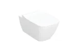 Унітаз підвісний SMYLE SQUARE RIMFREE + сидіння дюропластове Sandwich (500.685.01.1)