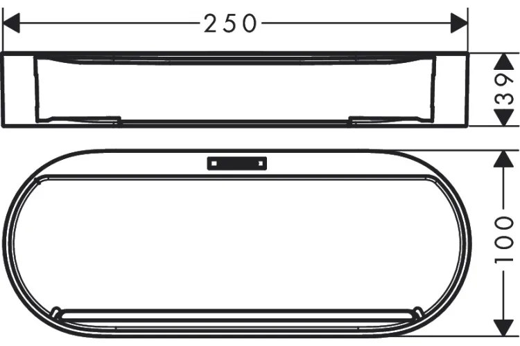 WallStoris Полиця 25.0x10.0x3.9 см, Matt Black (27913670) зображення 2