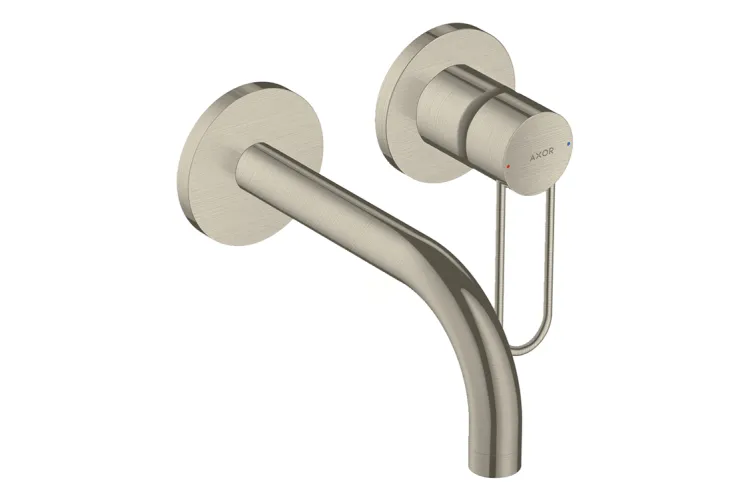 Змішувач Axor Uno для умивальника зі стіни Loop, вилив 165 мм, Brushed Nickel 38121820 зображення 1