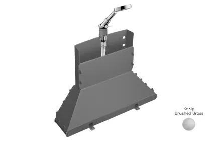 Прихована частина Axor Rim в борт ванни з ручним душем та шлангом 1,1 м (19418950) Brushed Brass