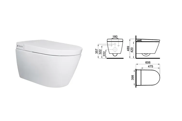 PACK I-COMFORT, Унітаз з кришкою i-Comfort з фунцією біде + Інсталяція + Кнопка, white (100367608) image 4
