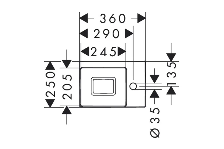 Умивальник Xevolos E 360/250 Right з отвором, без переливу, SmartClean White (61086450) image 4