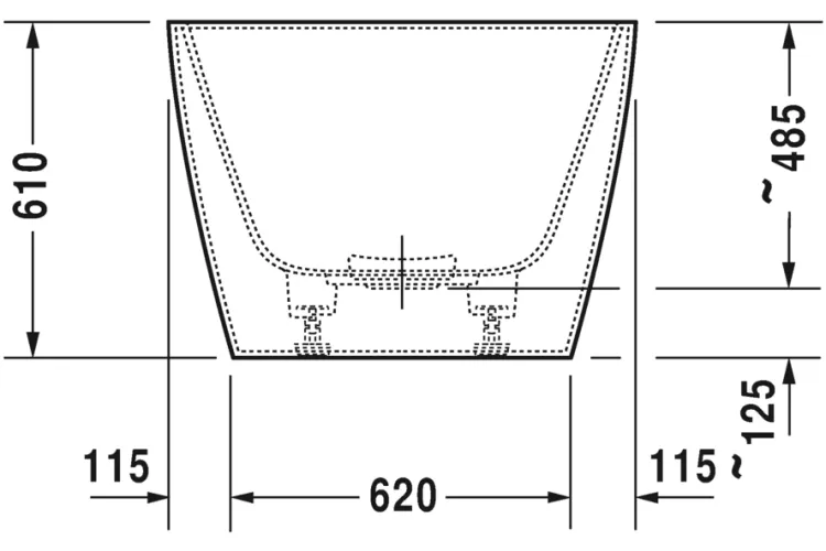 DURASQUARE Ванна вільностояча 185x85 см з ніжками панеллю та сифоном DuraSolid® A (700430000000000) image 6