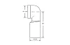 Коліно для унітазу під кутом 90 HC42-P image 2