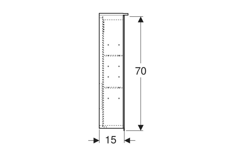 Дзеркальна шафа OPTION PLUS 120 см,з підсвіткою і трьома дверима (500.592.00.1) image 5