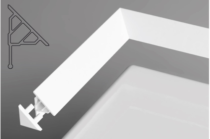 Декоративна планка для ванни 10 мм/ 1.1 мм біла. XB451100001
