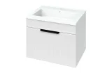Тумба АДЕЛЬ біла з умивальником РОДЕО 60 підвісна (ручка чорна)