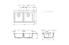 Кухонна мийка S510-F770 770х510 на дві чаші 370/370 Graphiteblack (43316170)  image 5