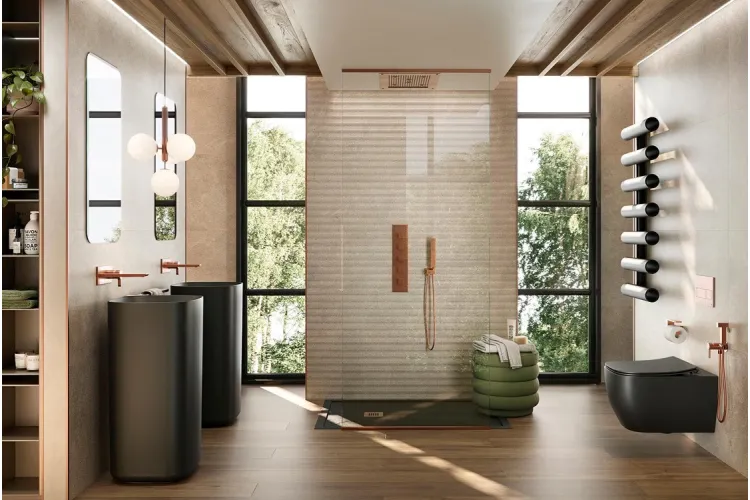 COTA, Тримач ручного душу настінний, brushed copper (100281806) зображення 4