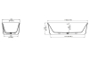 Ванна ARCH KRION 170x75 · 51h з сифоном та переливом сlick-clack KRION, біла (100193362) зображення 4