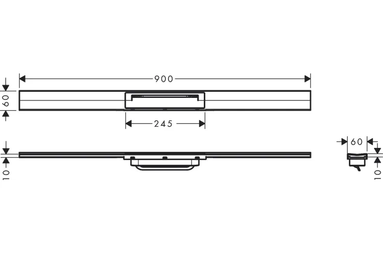 Верхня частина "RainDrain Flex" для душового трапу 900 мм Matt White (56045700) image 4