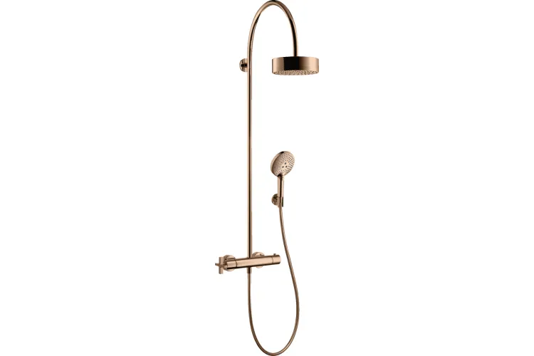 Душова система Axor Showerpipe 180 1jet з термостатом, Polished Red Gold (39670300) зображення 1