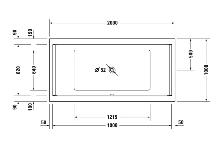 STARCK Ванна 200x100 см, акрил (700341000000000) зображення 4