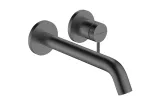 Змішувач Tecturis S 225 для умивальника зі стіни, Brushed Black Chrome (73351340)
