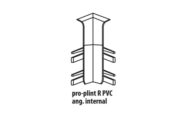 Внутрішній кут декоративного плінтуса PRO-PLINT ANG INT ALU P 80 BLISTER image 2