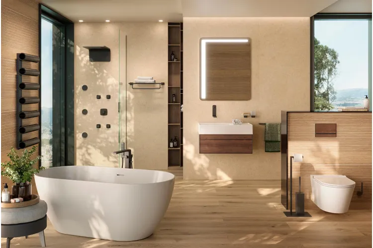 LOUNGE, Змішувач для умивальника зі стіни, matt black (100333724) image 2