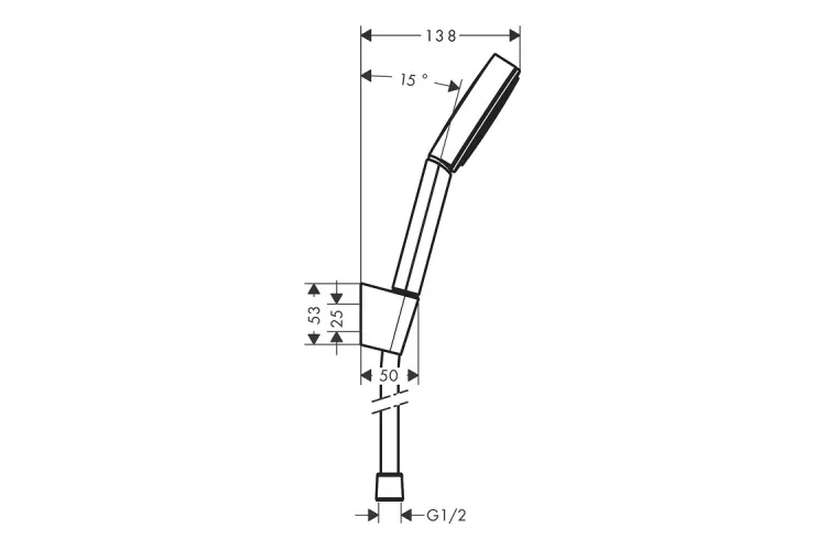 Душовий набір Pulsify 105 1jet EcoSmart+ Porter 1,25 м,  Chrome (24307000)  image 2