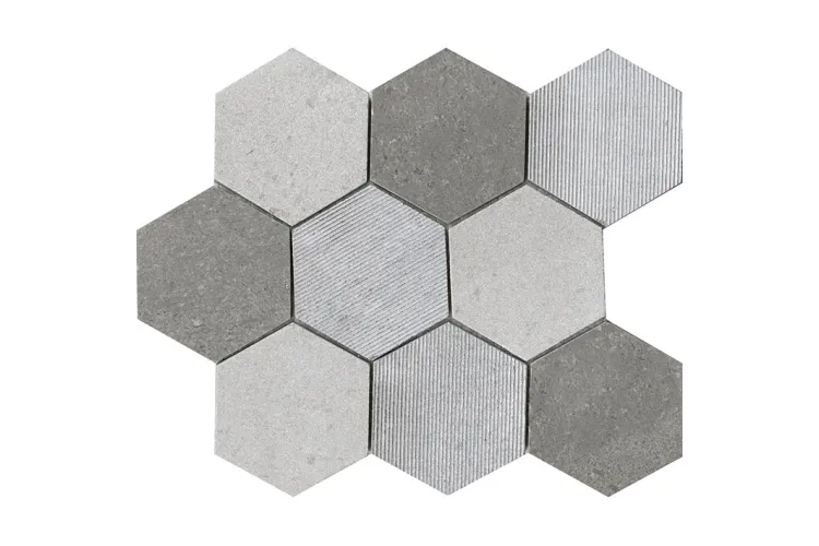 G126 WORLD HEXAGON TEXTURE GREY 29.9x25.9 (мозаїка) image 1