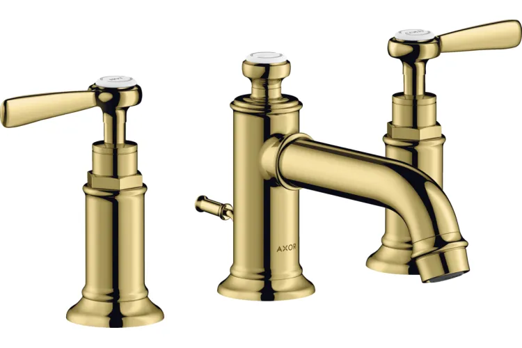 Змішувач Axor Montreux 30 для умивальника на 3 отвори Lever 16535930 Polished Brass image 1