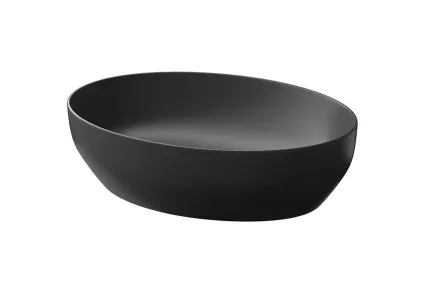 Умивальник на стільницю еліпс LARGA 50 см антрацит мат