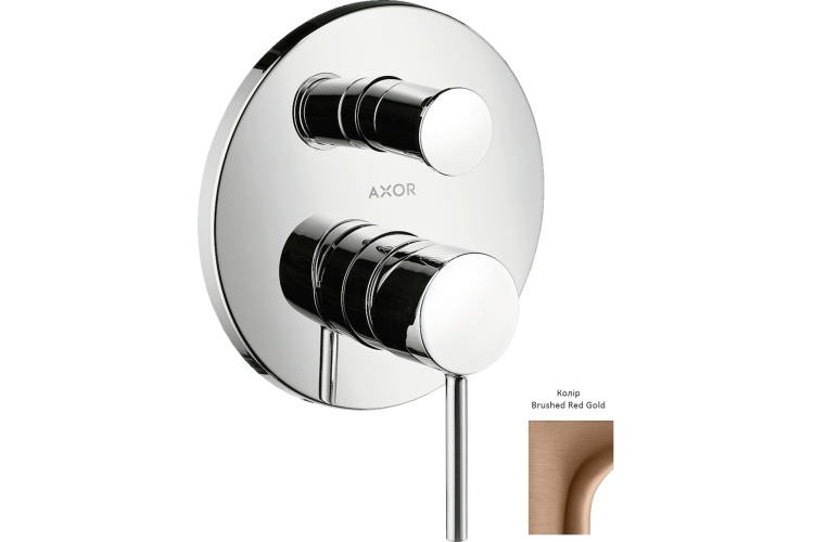 Змішувач Axor Starck Pin прихованого монтажу для ванни/душу, Brushed Red Gold 10416310 зображення 1