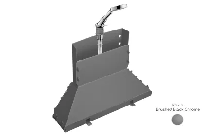 Прихована частина Axor Rim в борт ванни з ручним душем та шлангом 1,1 м (19418340), Brushed Black Chrome