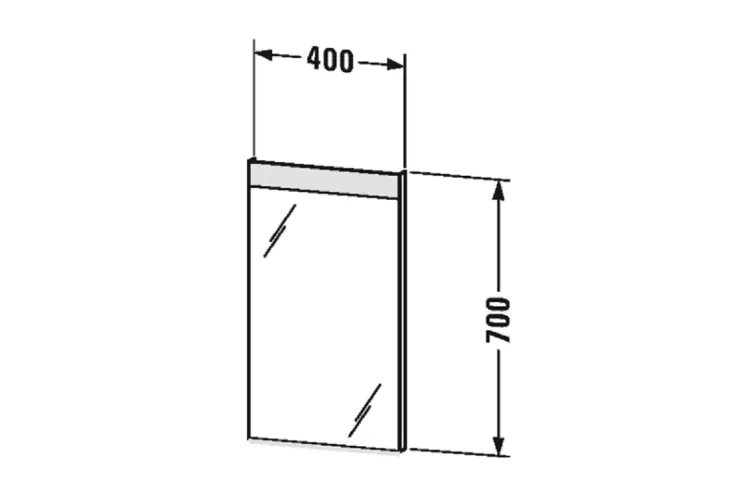 D-NEO Дзеркало з підсвіткою 40х70х3,5 см (LM783400000) зображення 2