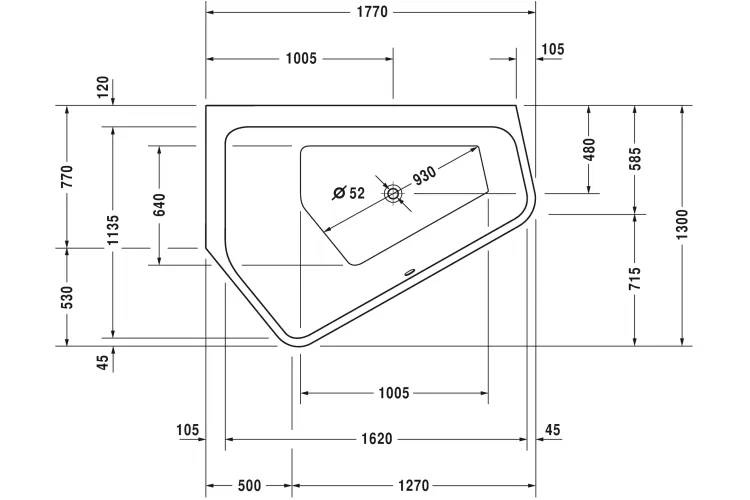 PAIOVA 5 Ванна кутова ліва 177x130 см на рамі з панеллю (700394000000000) image 4