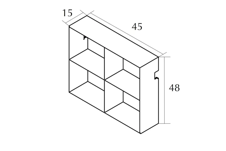 Поличка велика під профіль, 45x48x15 (700034031) image 2