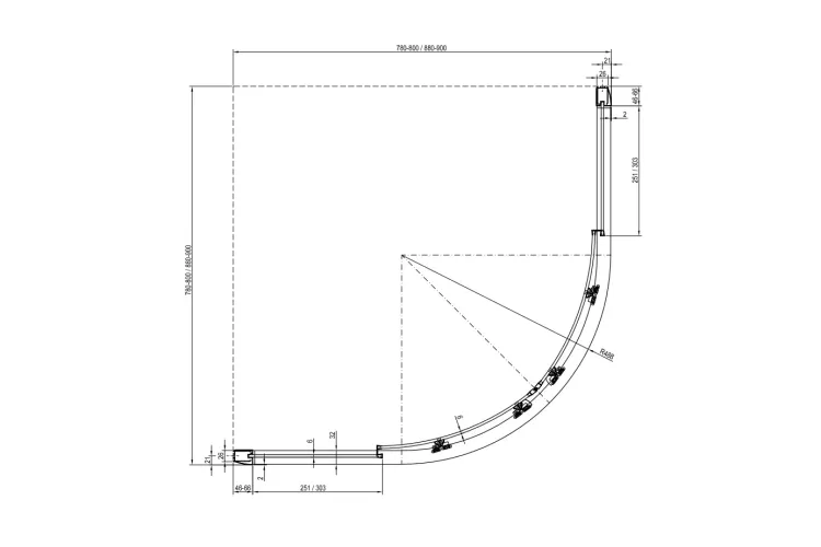 Душова кабіна BLCP4-90 білий/transparent 3b270100z1 зображення 2