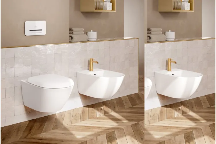 ANTAO Біде підвісне 37,5х56 см Stone White з отвором для змішувача (541100RW) CeramicPlus зображення 4