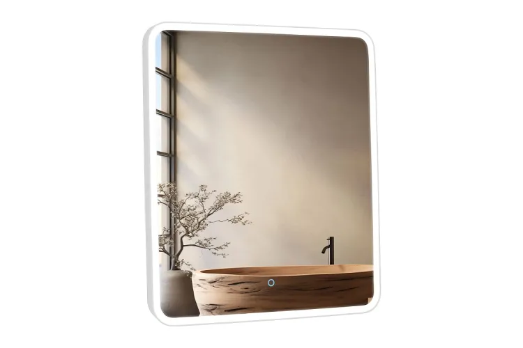 Дзеркало DONATO white 60х70 sensor, з підсвіткою, прямокутне, в сталевій рамі зображення 2