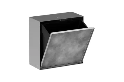 XtraStoris Rock Вбудов.відро д/сміття 6л з дверцятами, під плитку 30х30х14см, Brushed Stainless Steel (56090800)