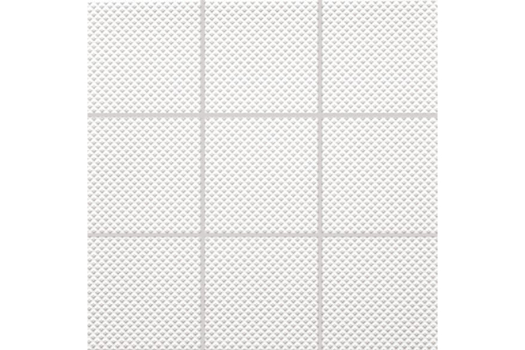 COLOR TWO біла GRS0K623 30х30 (9.8х9.8) рельєфна плитка для басейну на сітці image 1