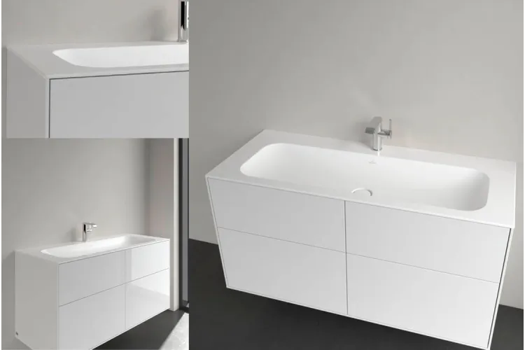 FINION Умивальник меблевий 1200x500 мм прямокутний без переливу, Stone White (4164C2RW) зображення 3