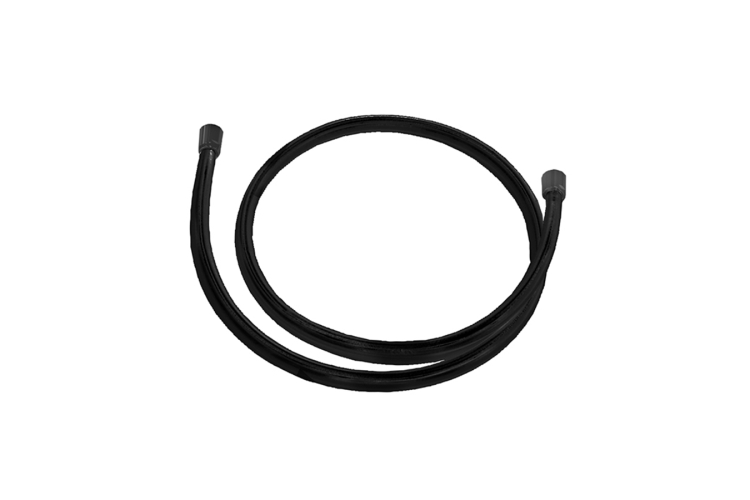 Шланг для душу 150 см з покриттям PVC чорний (100215377)  image 1