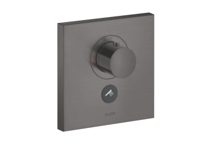Термостат на 1 споживач Axor ShowerSelect Highflow square прихований монтаж, Brushed Black Chrome 36716340