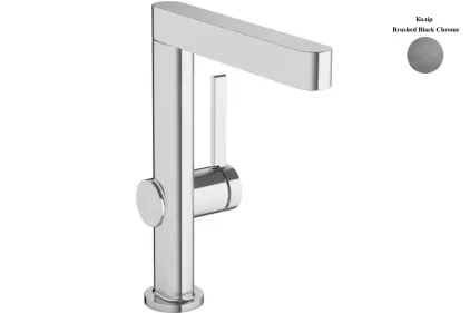 Змішувач Finoris 230 для умивальника, поворотний вилив з д/к push-open, Brushed Black Chrome (76060340)