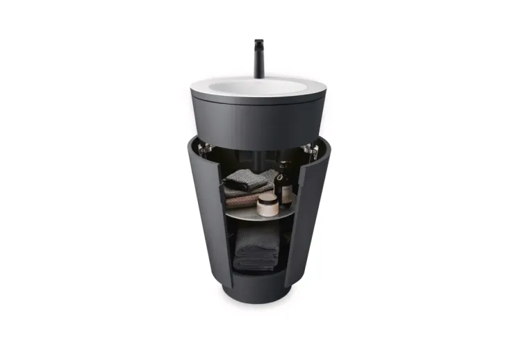 STARCK 1 Тумба з умивальником 56х86,4x60,5 см Graphite Satin Matt (S19513OBD580000) image 2