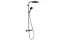Душова система Pulsify S Puro Showerpipe 260 1jet EcoSmart з Ecostat Fine лійка 3jet, Brushed Black Chrome (24237340)