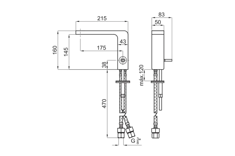 LOUNGE Змішувач для умивальника, matt black (100333726) image 5